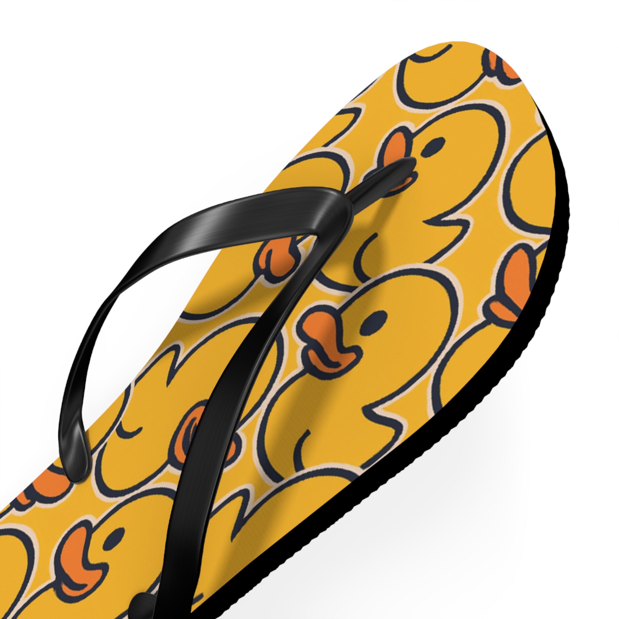 Rubber Duck Pattern Flip Flops – Cute Yellow Duck Beach Sandals