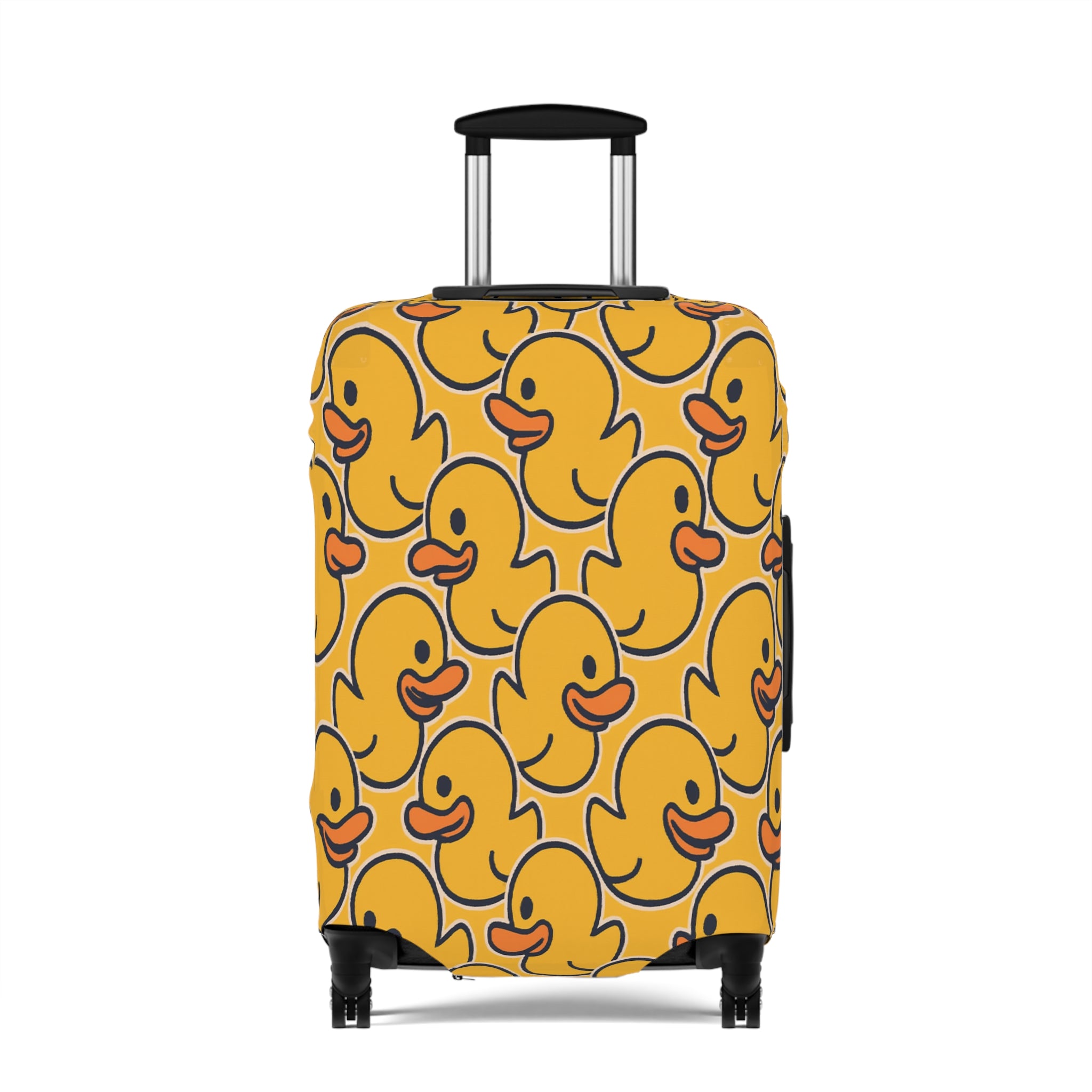 Rubber Duck Pattern Luggage Cover — Cute Yellow Travel Case Protector