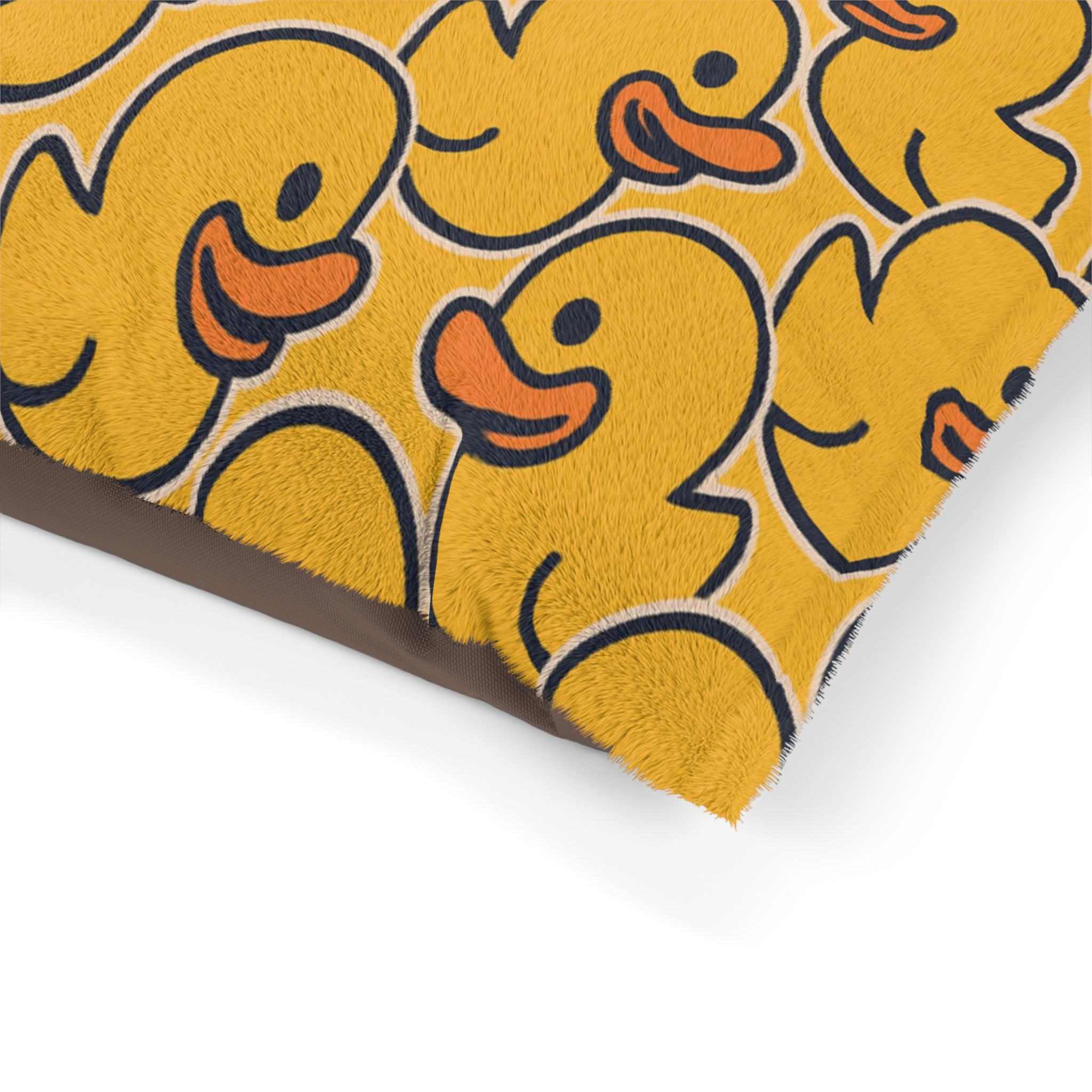 Rubber Duck Pattern Pet Bed — Cute Yellow Duck Dog & Cat Cushion