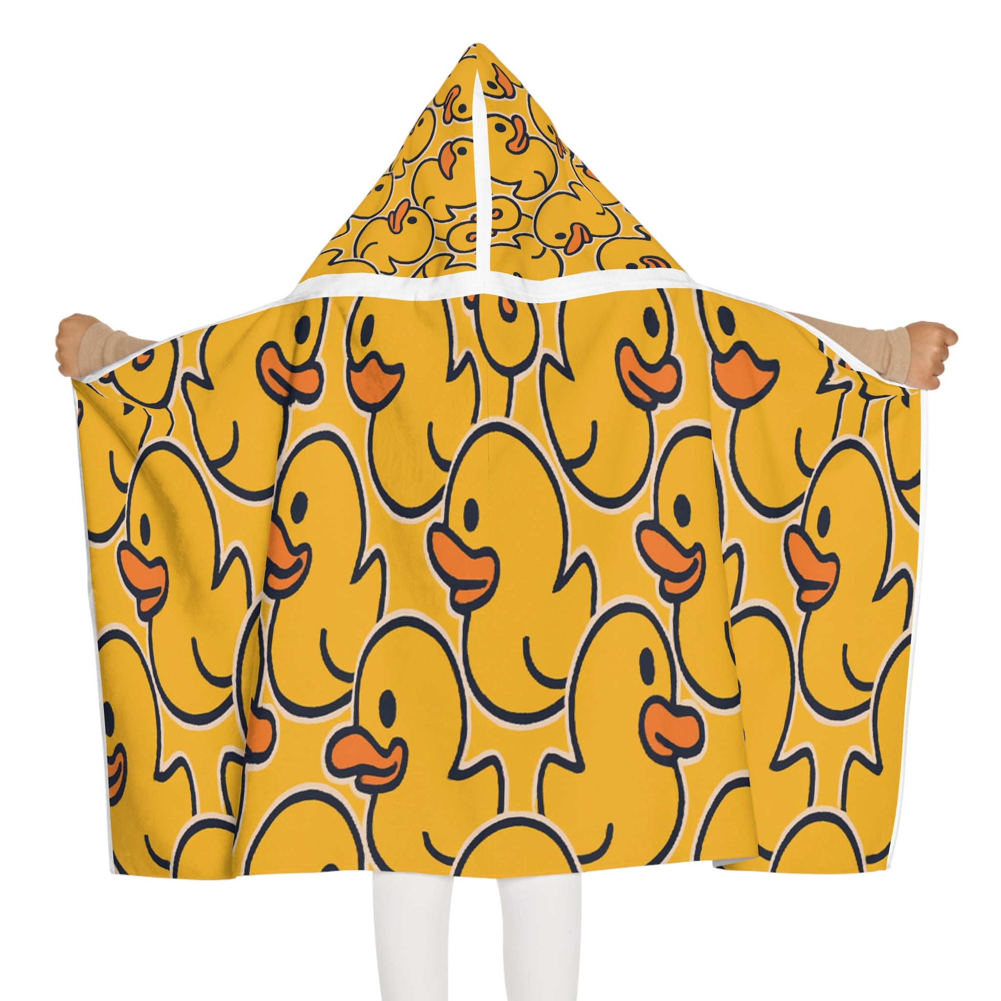 Duck Pattern Youth Hooded Towel — Cute Baby & Toddler Bath Wrap