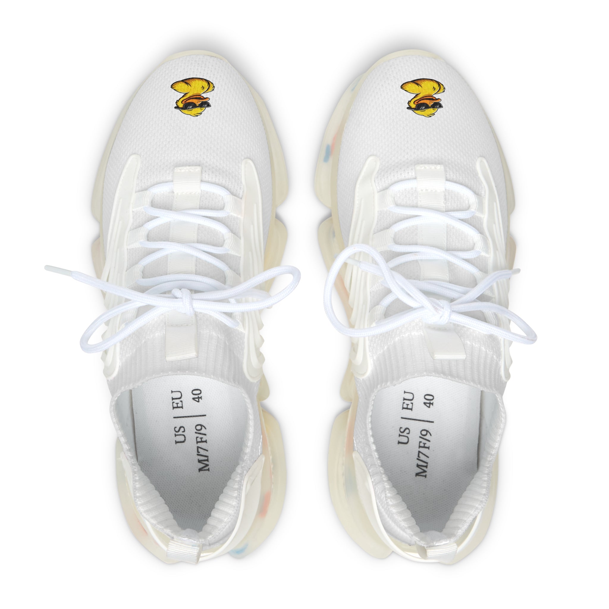 Women’s Duck Trainers — White Athletic Shoes