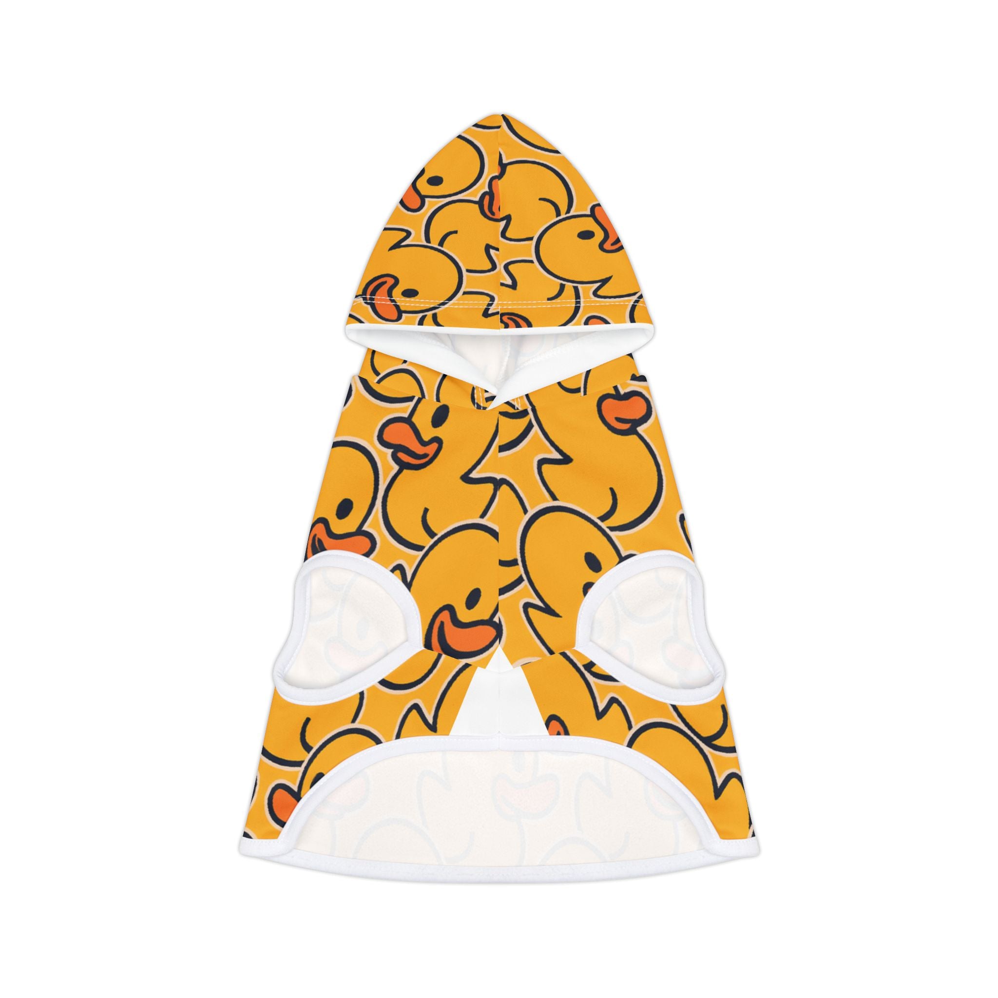 Rubber Duck Pattern Pet Hoodie — Cute Yellow Duck Dog & Cat Hoodie