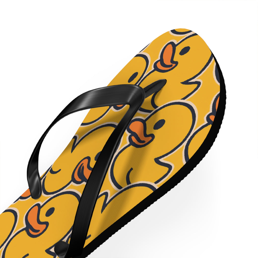 Rubber Duck Pattern Flip Flops – Cute Yellow Duck Beach Sandals