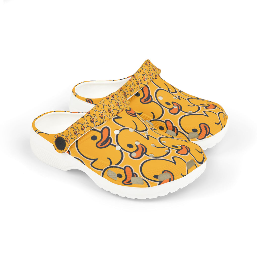 Kids Yellow Rubber Duck Pattern EVA Clogs — Waterproof Slip-On Shoes for Toddlers & Children
