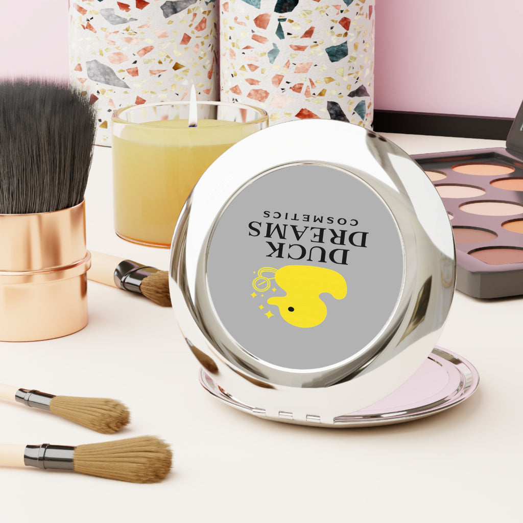 Duck Dreams Compact Travel Mirror — Pocket-Sized Cosmetic Mirror for On-the-Go Touch-Ups