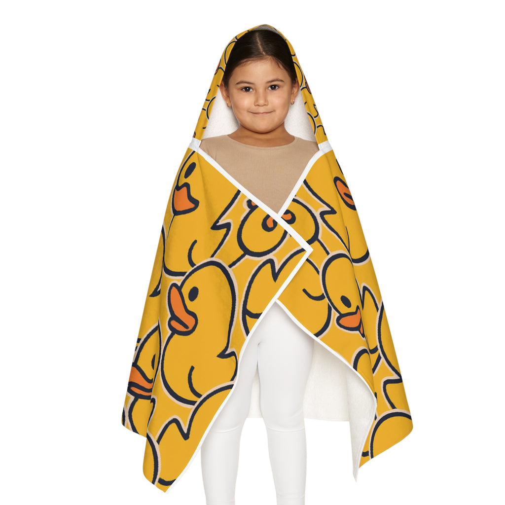 Duck Pattern Youth Hooded Towel — Cute Baby & Toddler Bath Wrap