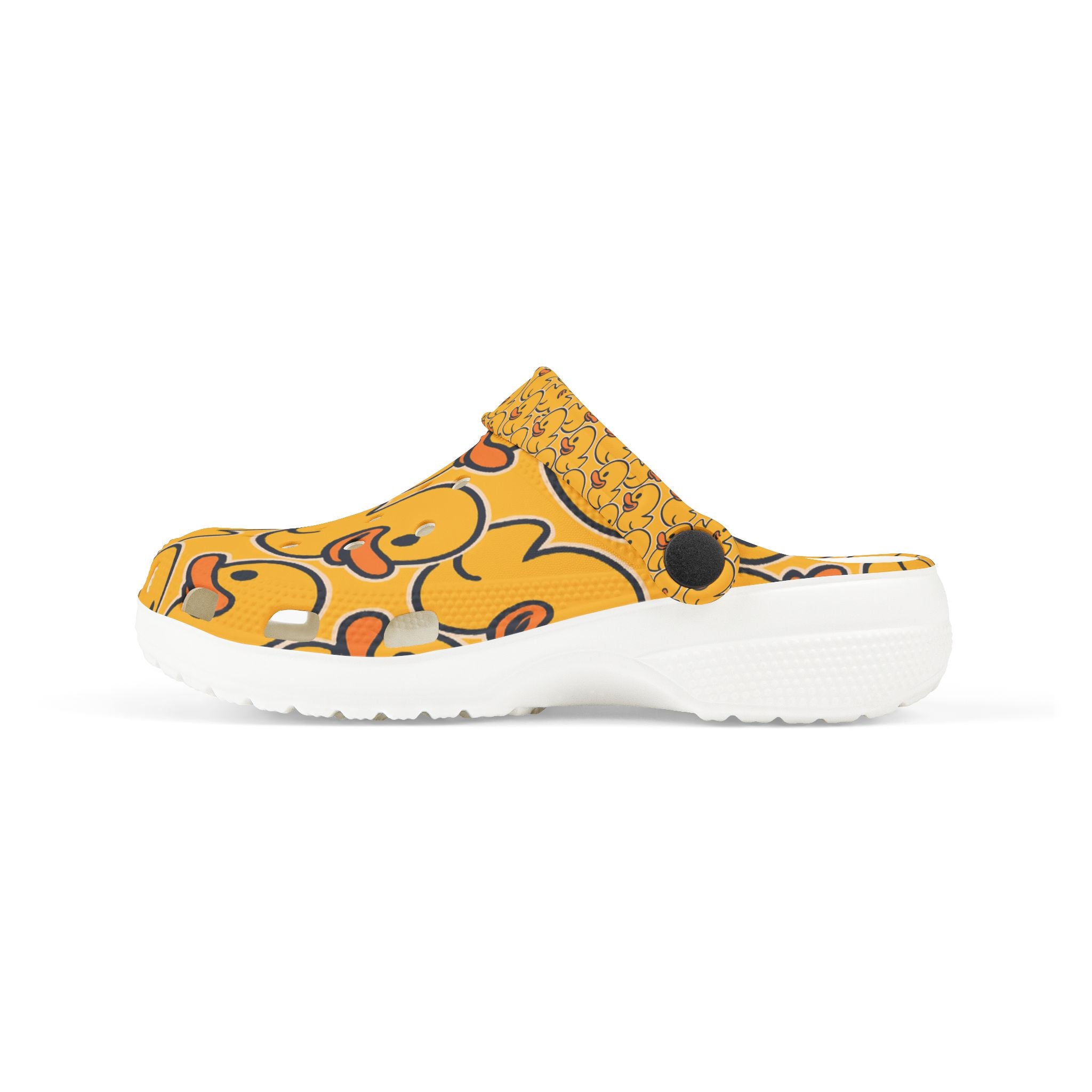 Kids Yellow Rubber Duck Pattern EVA Clogs — Waterproof Slip-On Shoes for Toddlers & Children