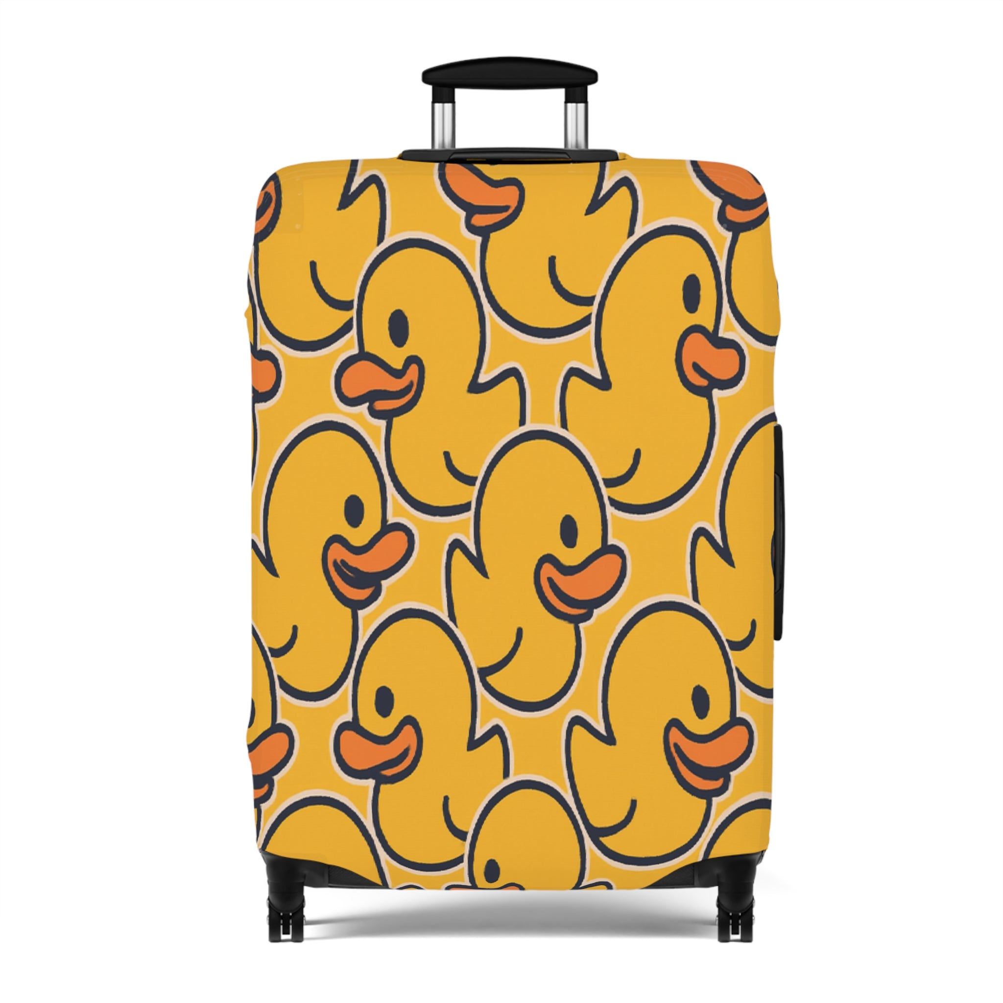 Rubber Duck Pattern Luggage Cover — Cute Yellow Travel Case Protector