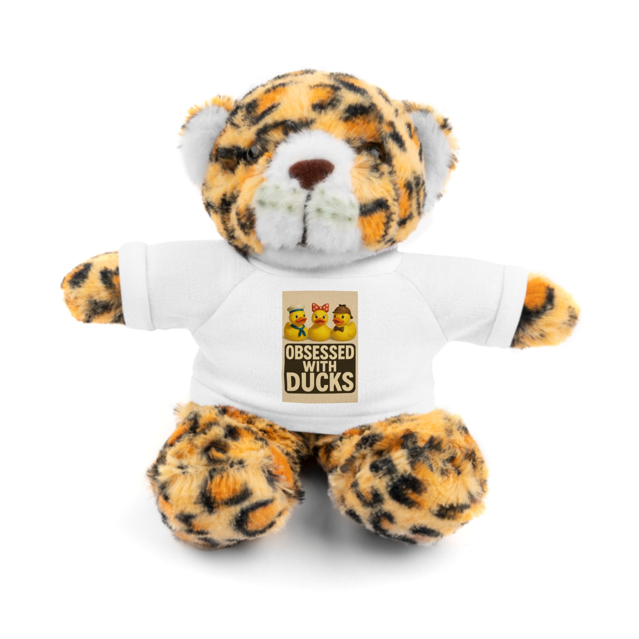 Teddy Bear with Tee — 'Obsessed With Ducks' Plush Gift