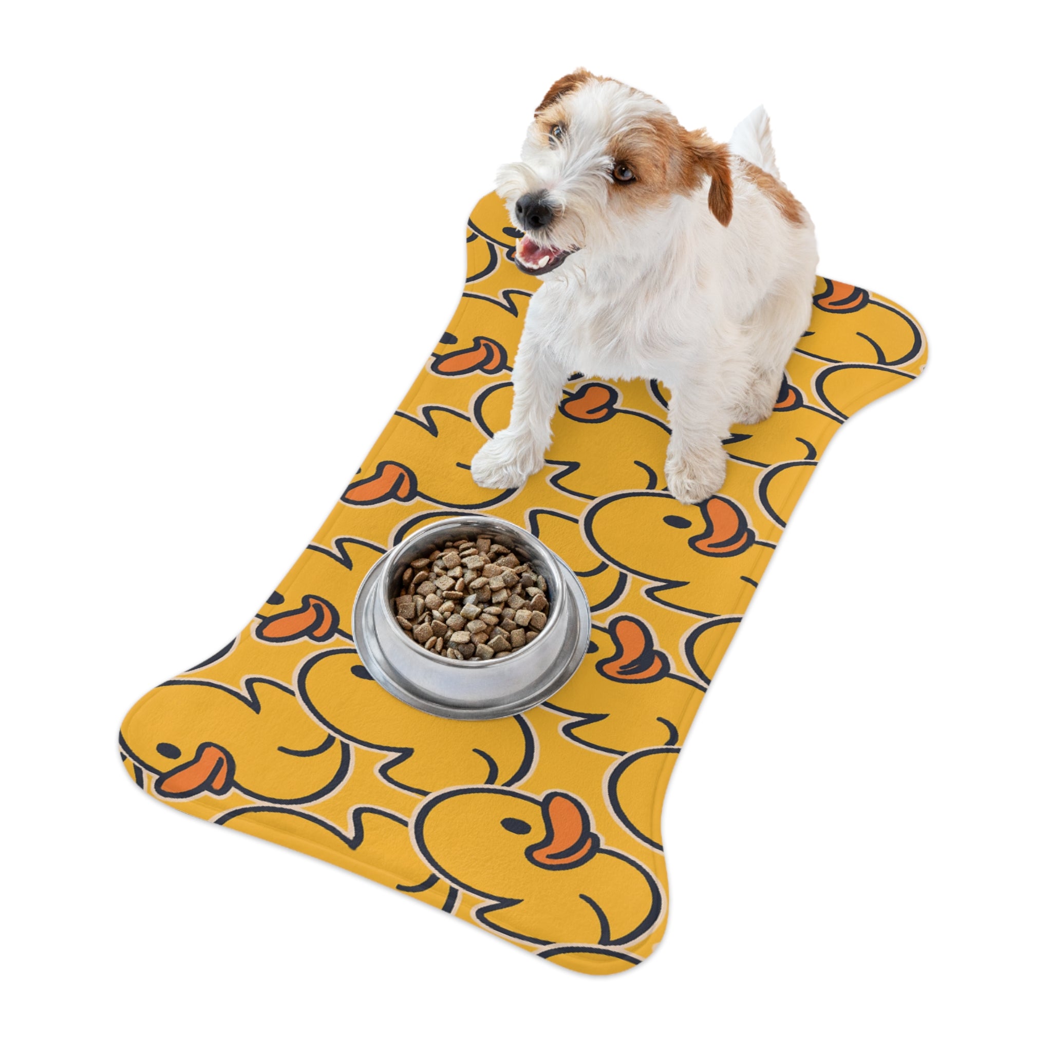 Rubber Duck Pet Feeding Mat — Non-Slip Waterproof Dog & Cat Bowl Placemat
