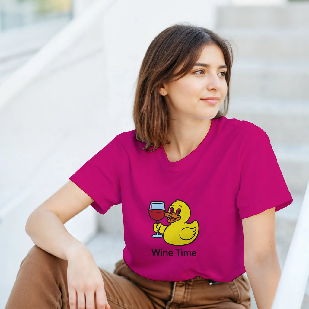 Wine Time T-shirt - Duck Nation