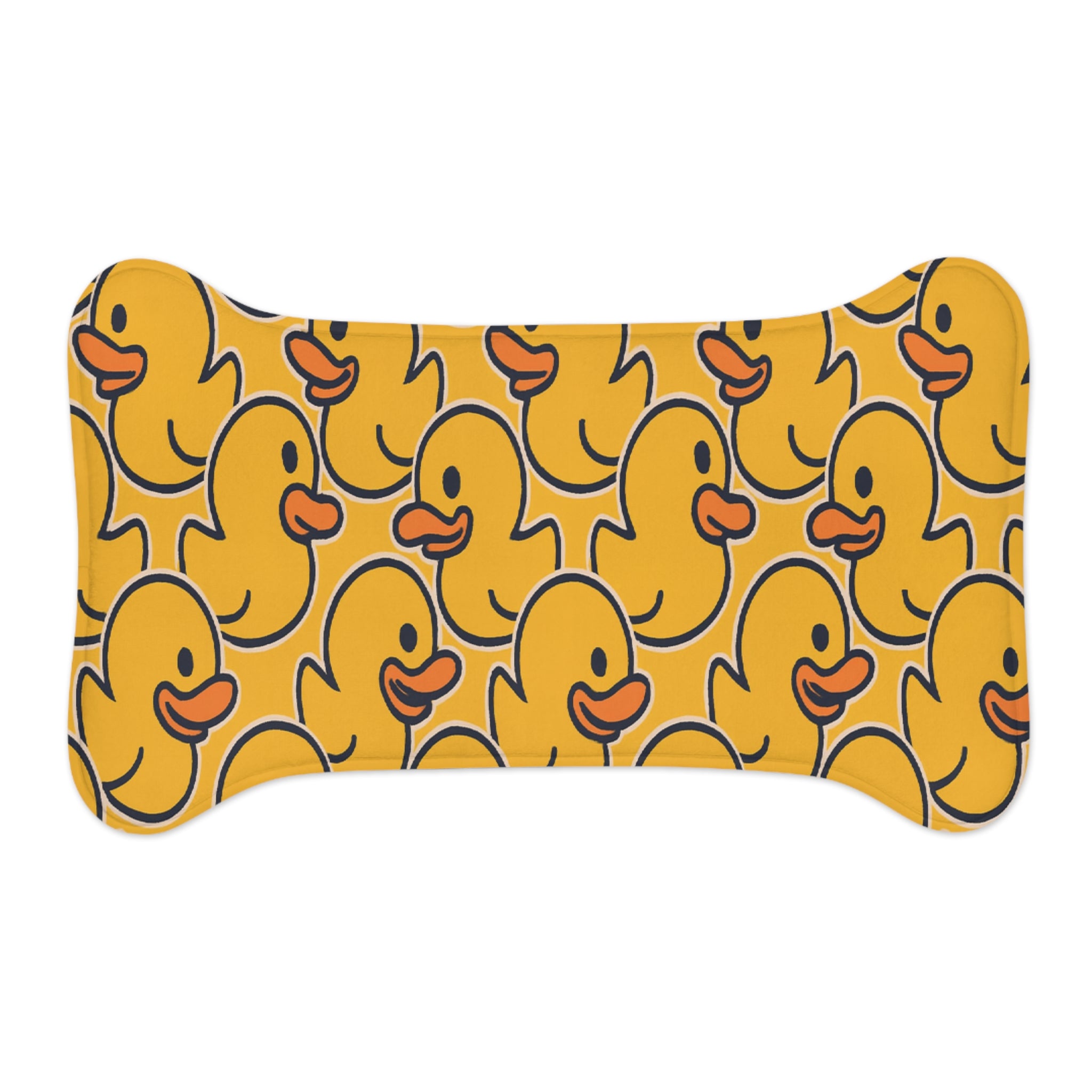Rubber Duck Pet Feeding Mat — Non-Slip Waterproof Dog & Cat Bowl Placemat