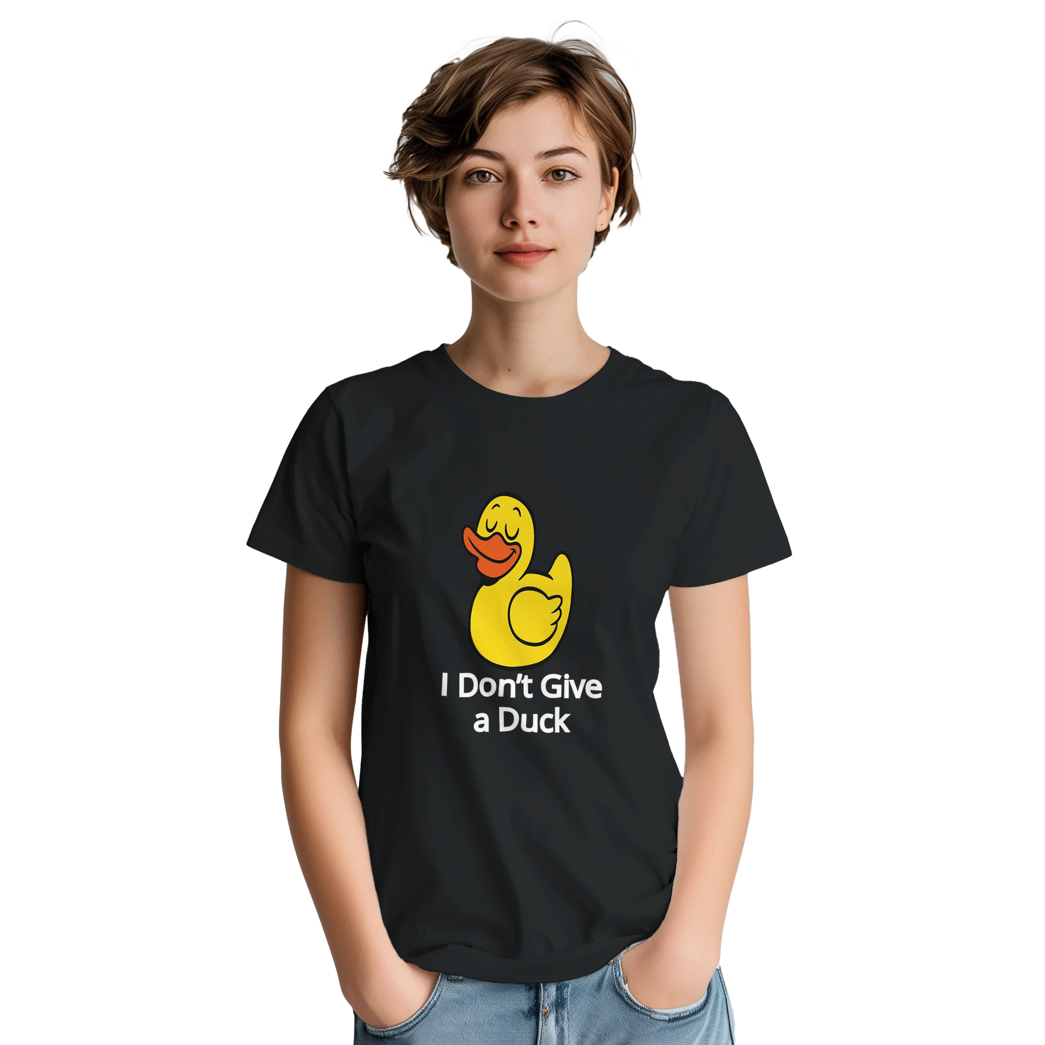 I Don't Give a Duck T-shirt - Humorous Graphic Tee for Fun-Loving Individuals - Duck Nation