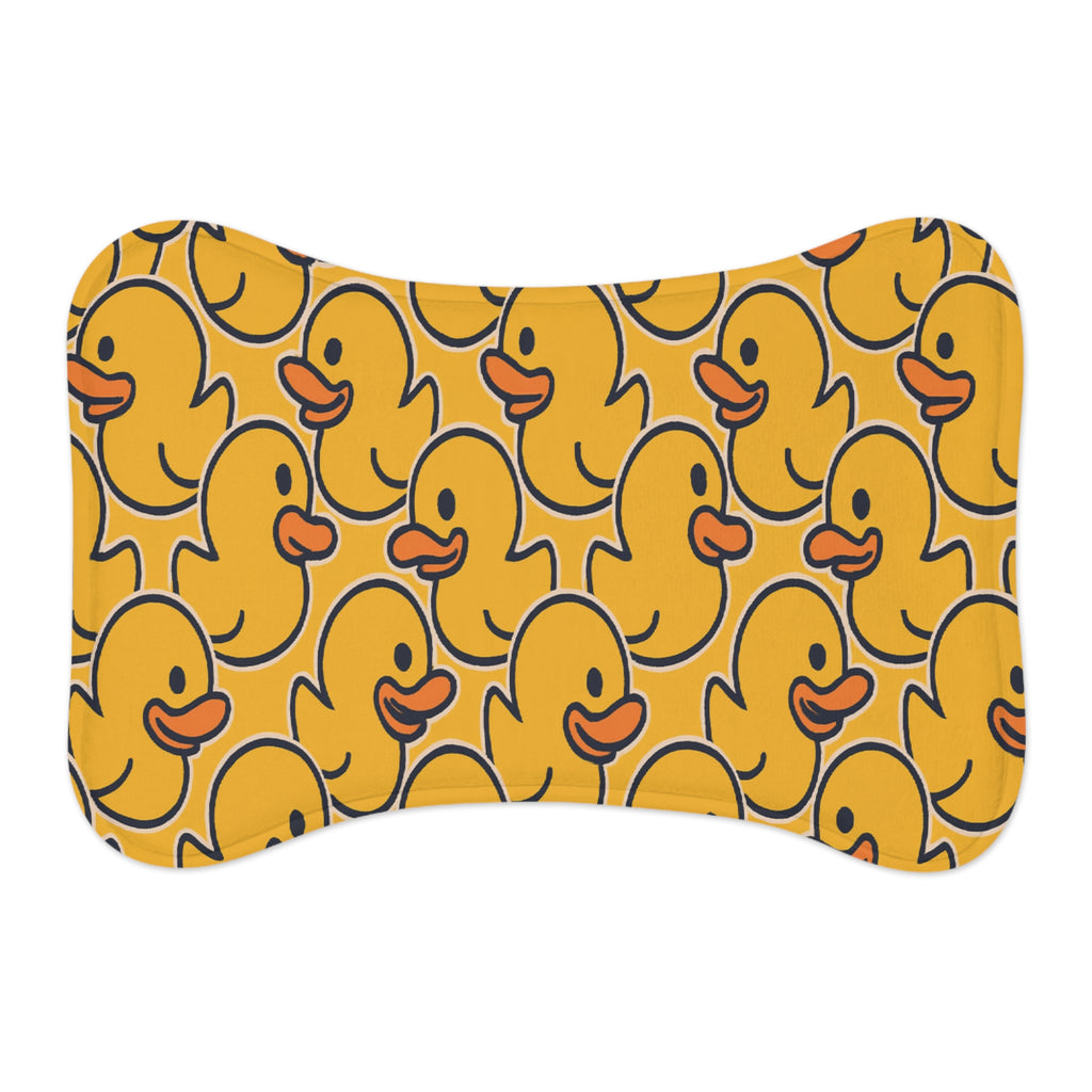 Rubber Duck Pet Feeding Mat — Non-Slip Waterproof Dog & Cat Bowl Placemat