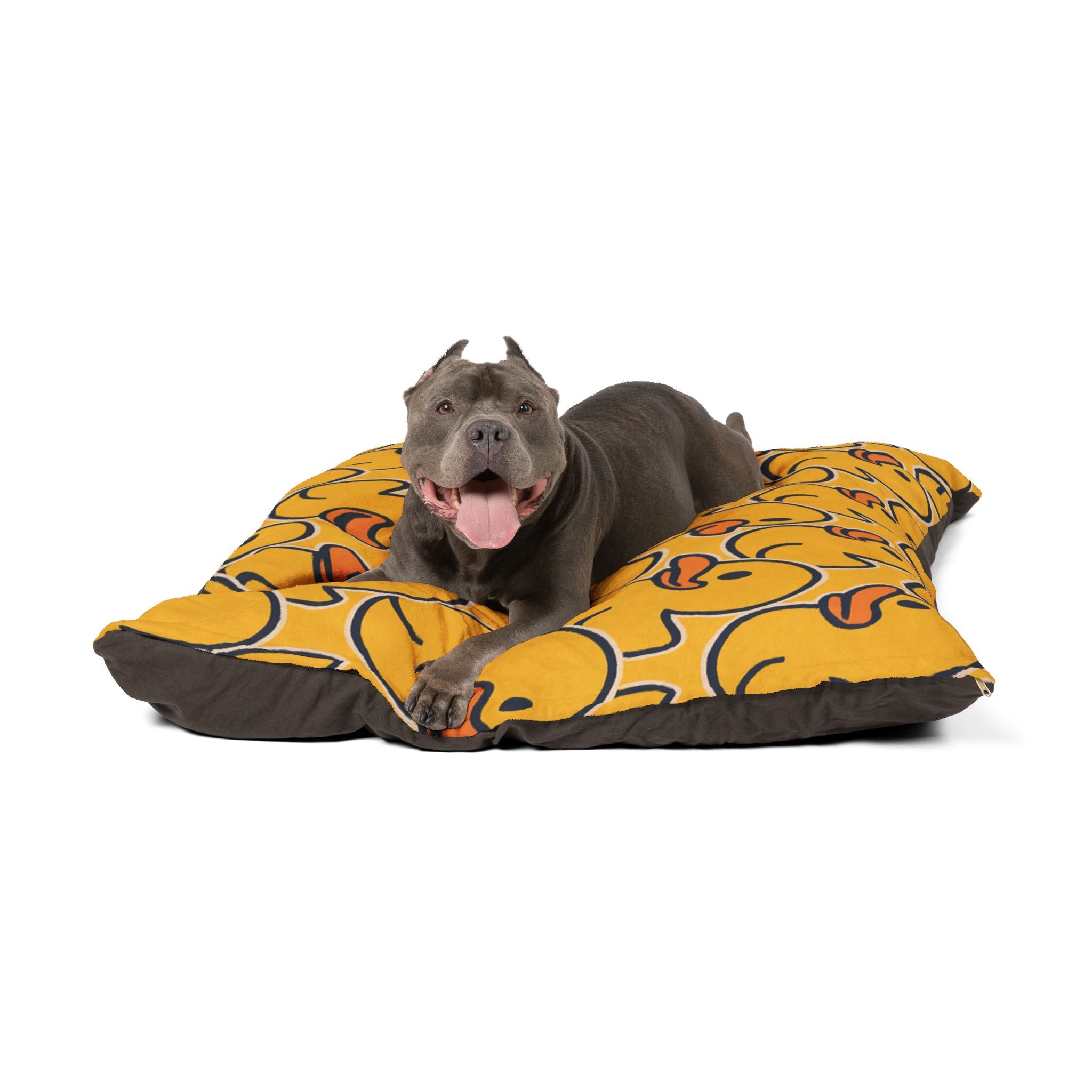 Rubber Duck Pattern Pet Bed — Cute Yellow Duck Dog & Cat Cushion