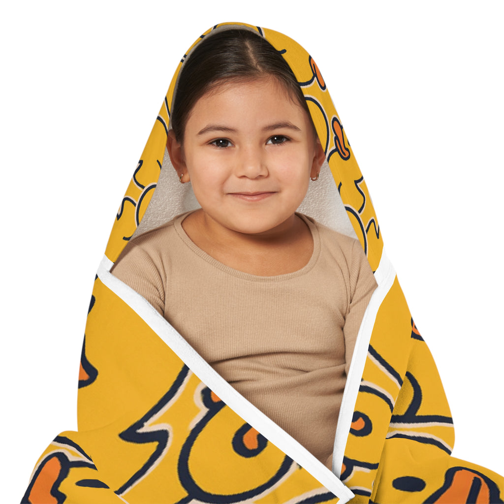 Duck Pattern Youth Hooded Towel — Cute Baby & Toddler Bath Wrap