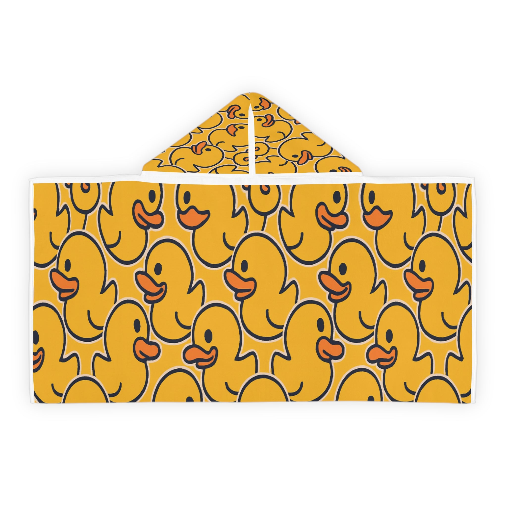 Duck Pattern Youth Hooded Towel — Cute Baby & Toddler Bath Wrap