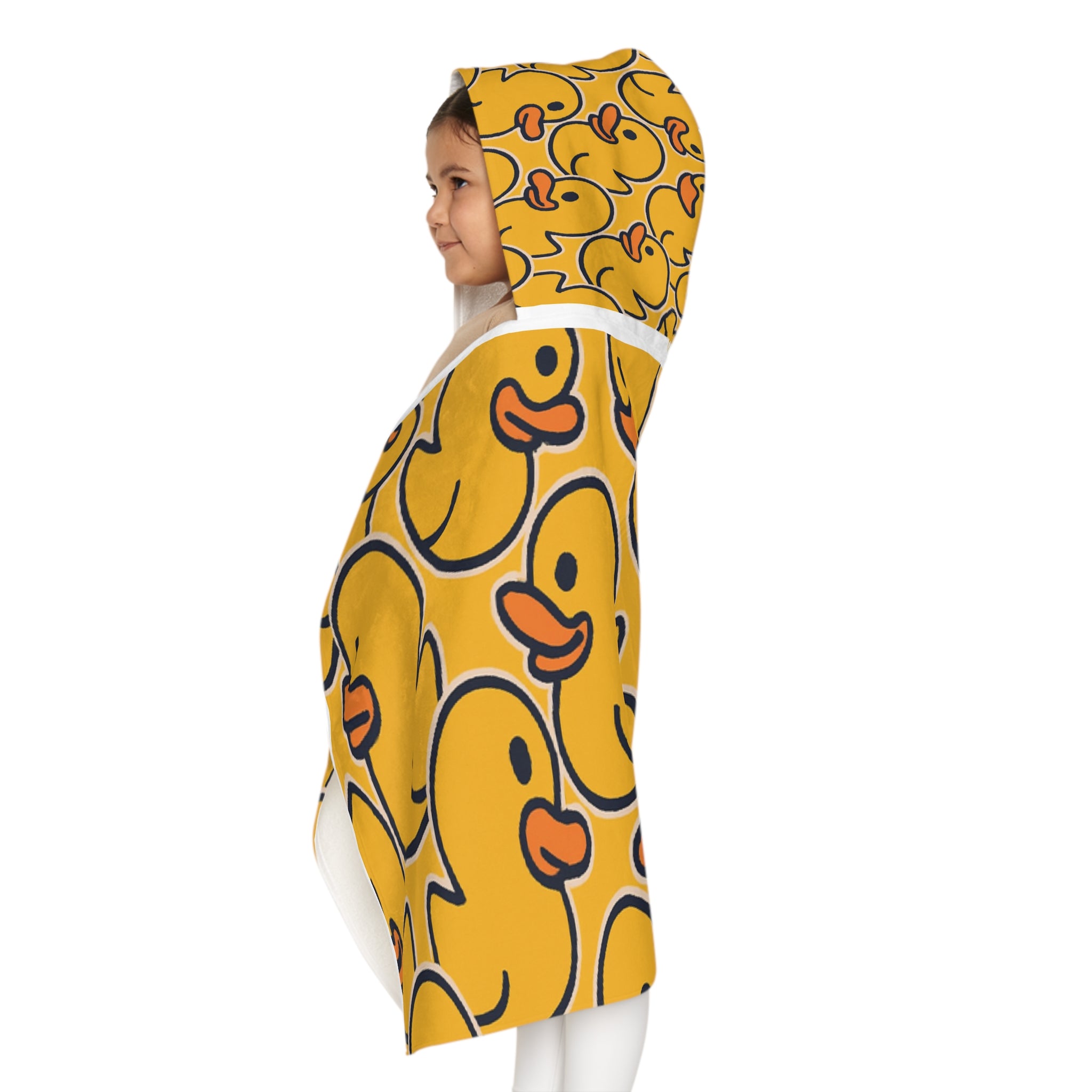 Duck Pattern Youth Hooded Towel — Cute Baby & Toddler Bath Wrap