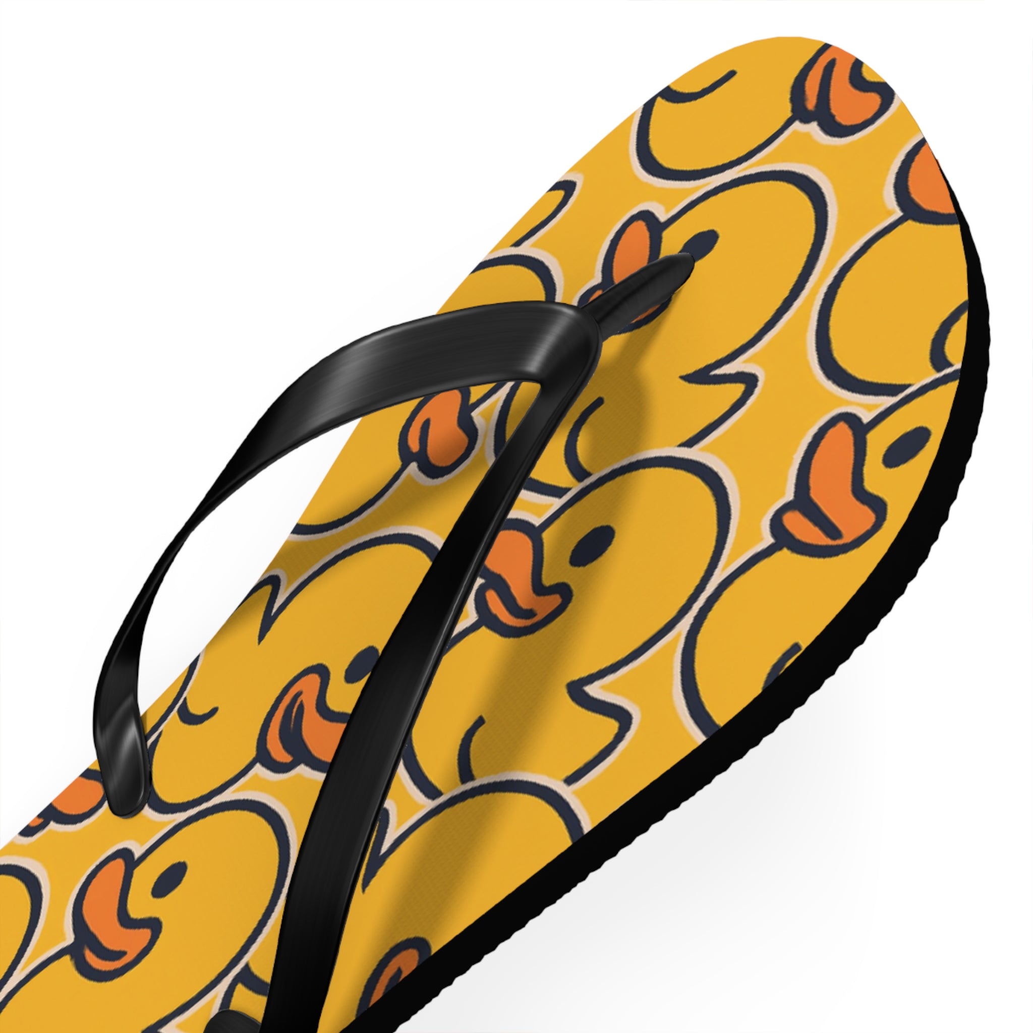 Rubber Duck Pattern Flip Flops – Cute Yellow Duck Beach Sandals