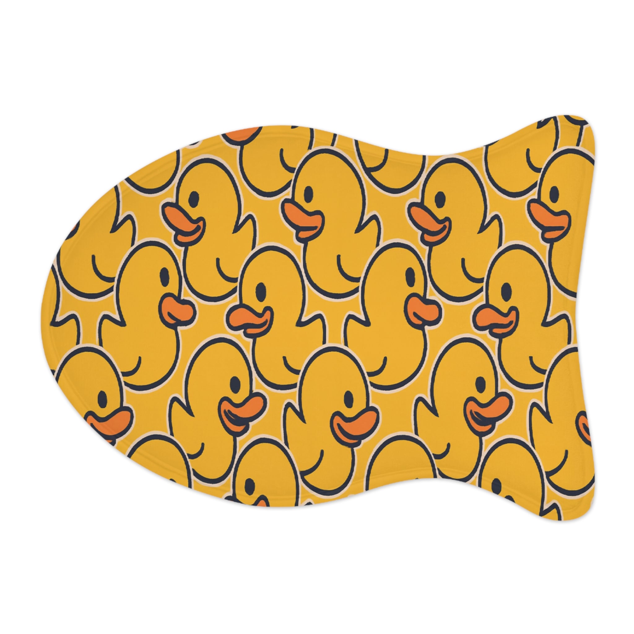 Rubber Duck Pet Feeding Mat — Non-Slip Waterproof Dog & Cat Bowl Placemat