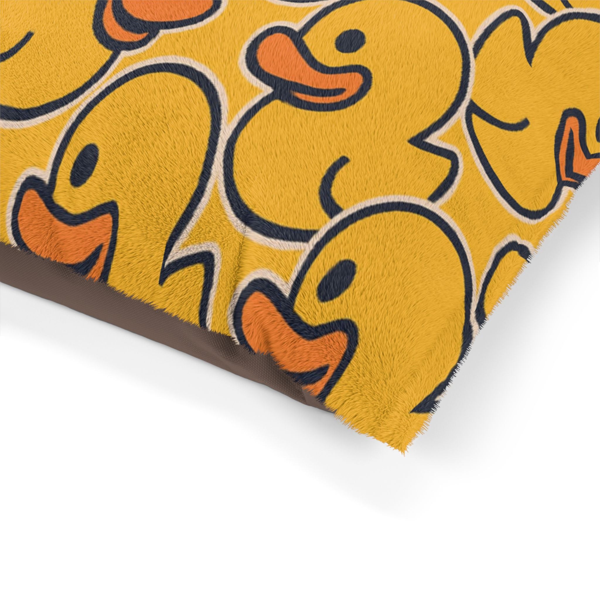 Rubber Duck Pattern Pet Bed — Cute Yellow Duck Dog & Cat Cushion