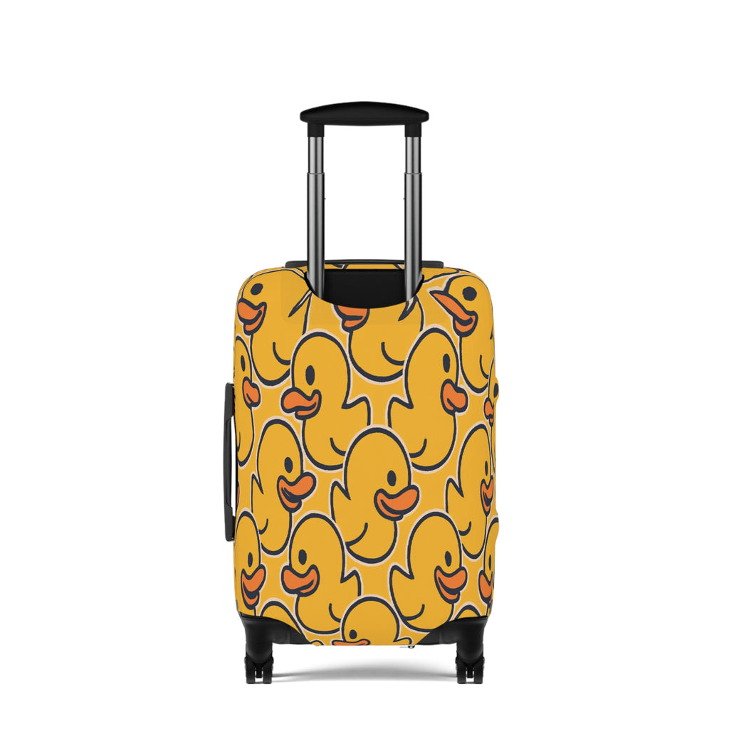 Rubber Duck Pattern Luggage Cover — Cute Yellow Travel Case Protector