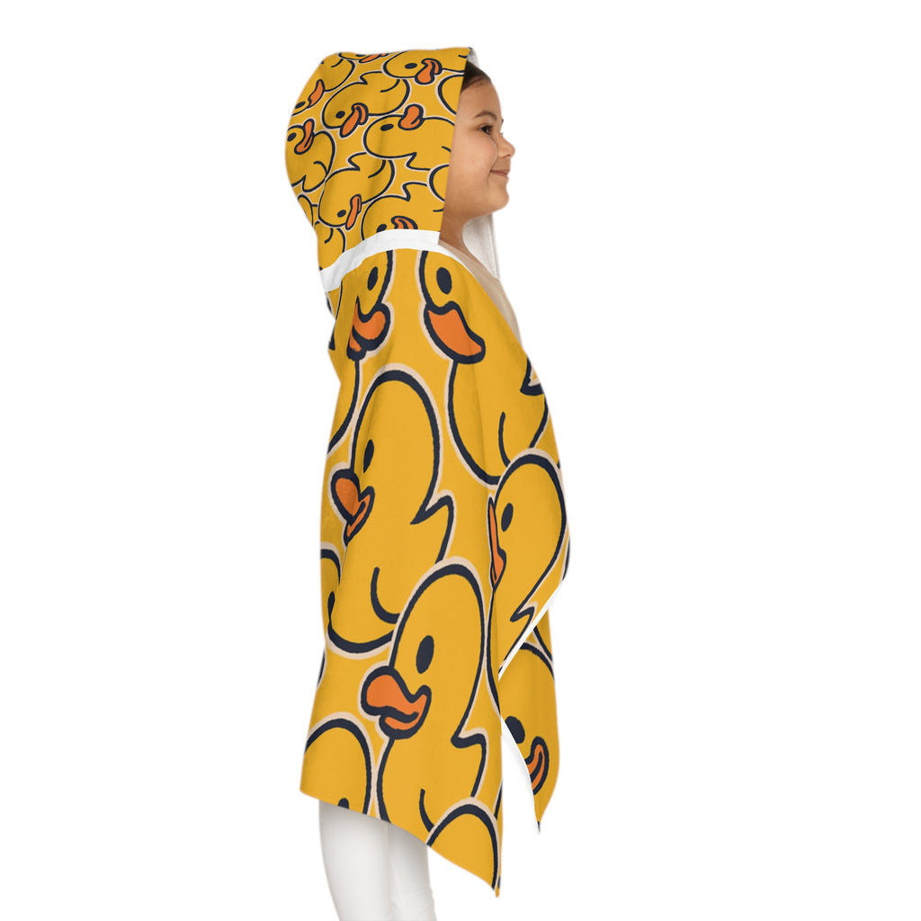 Duck Pattern Youth Hooded Towel — Cute Baby & Toddler Bath Wrap