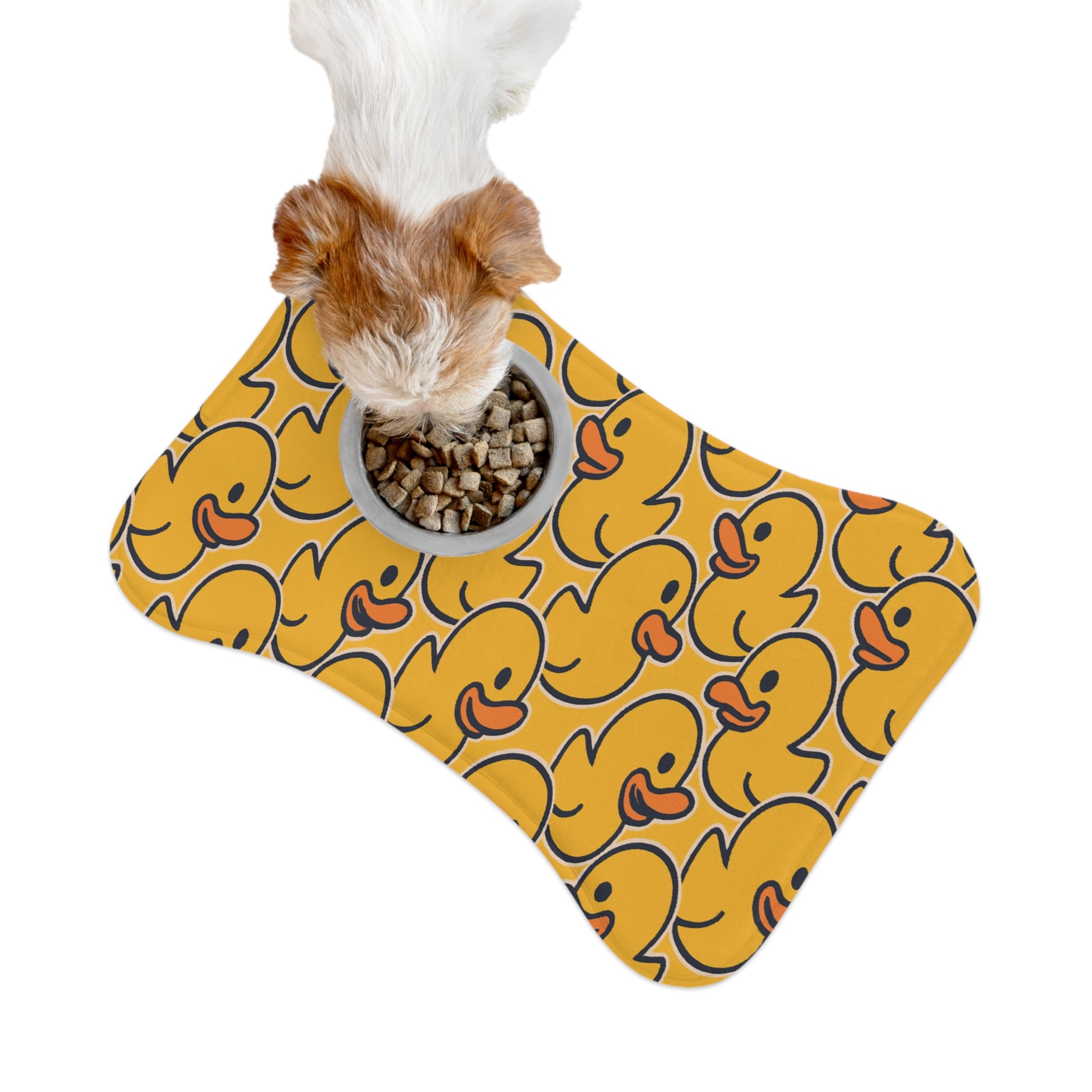 Rubber Duck Pet Feeding Mat — Non-Slip Waterproof Dog & Cat Bowl Placemat