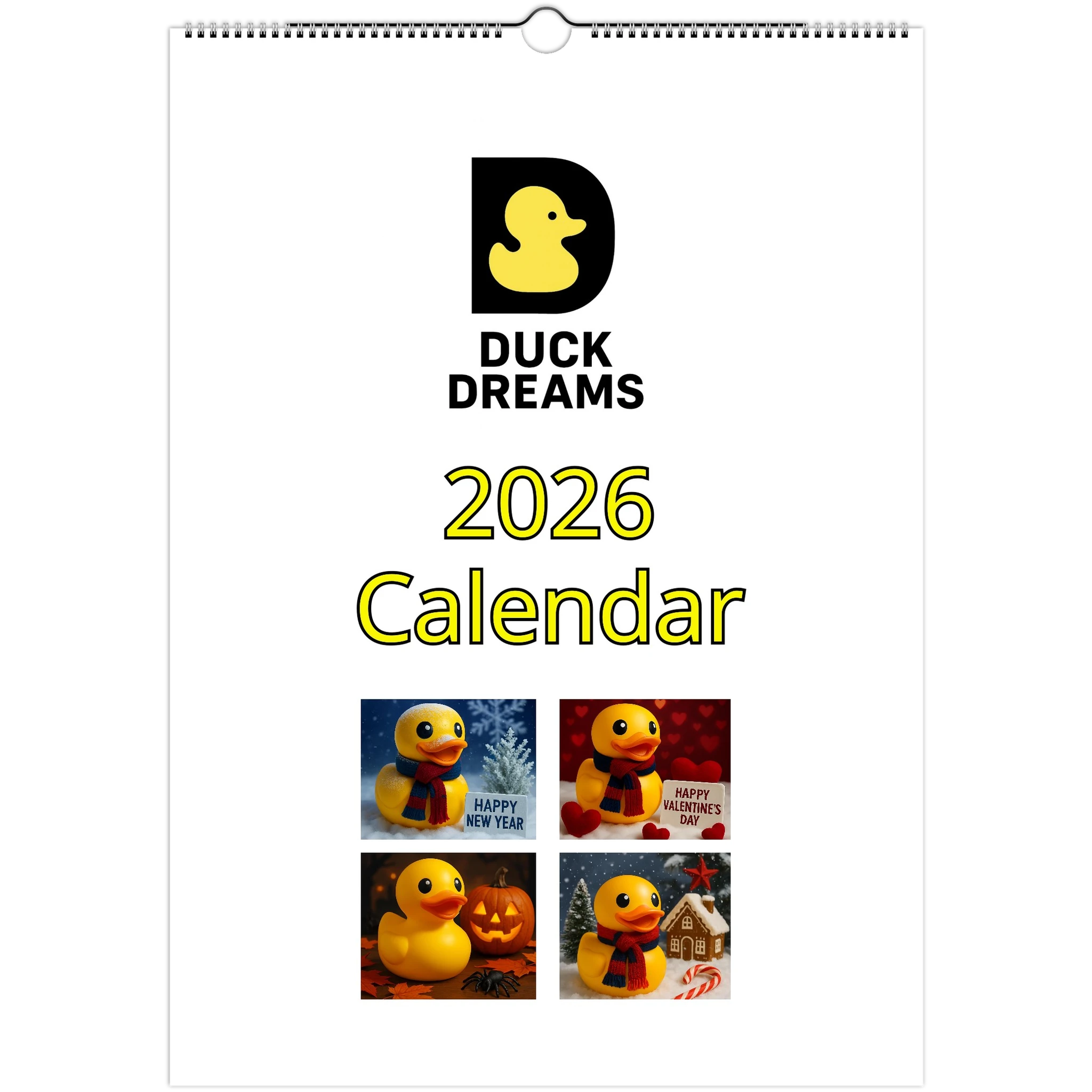 Calendar Rubber Duck Large A3 Wall Size - Perfect for Every Duck Lover - Duck Nation
