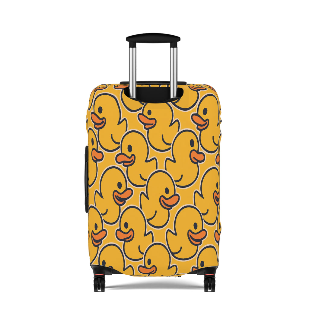 Rubber Duck Pattern Luggage Cover — Cute Yellow Travel Case Protector