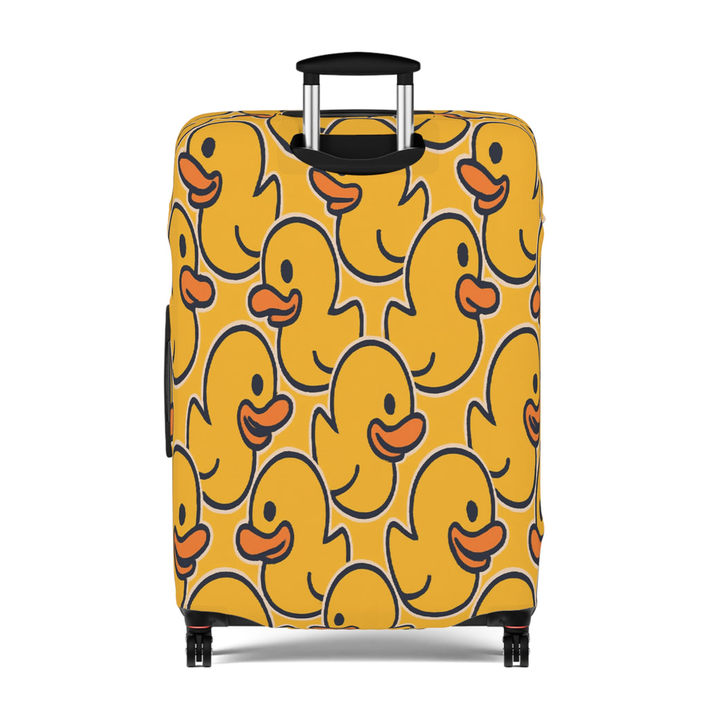 Rubber Duck Pattern Luggage Cover — Cute Yellow Travel Case Protector