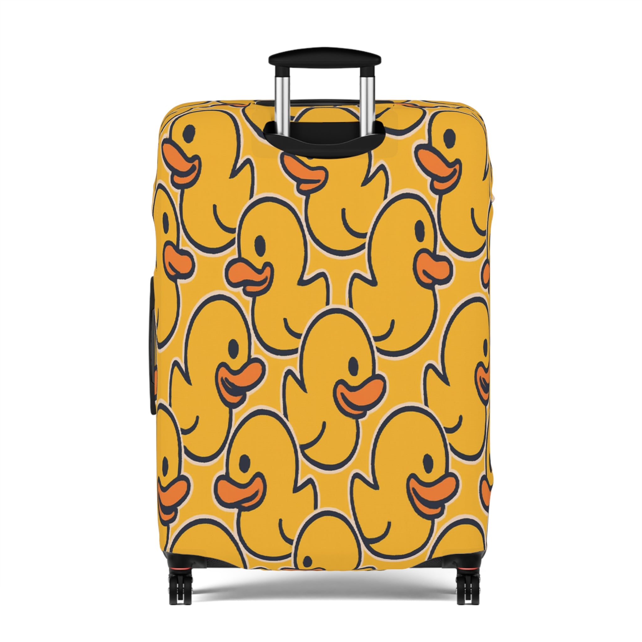 Rubber Duck Pattern Luggage Cover — Cute Yellow Travel Case Protector