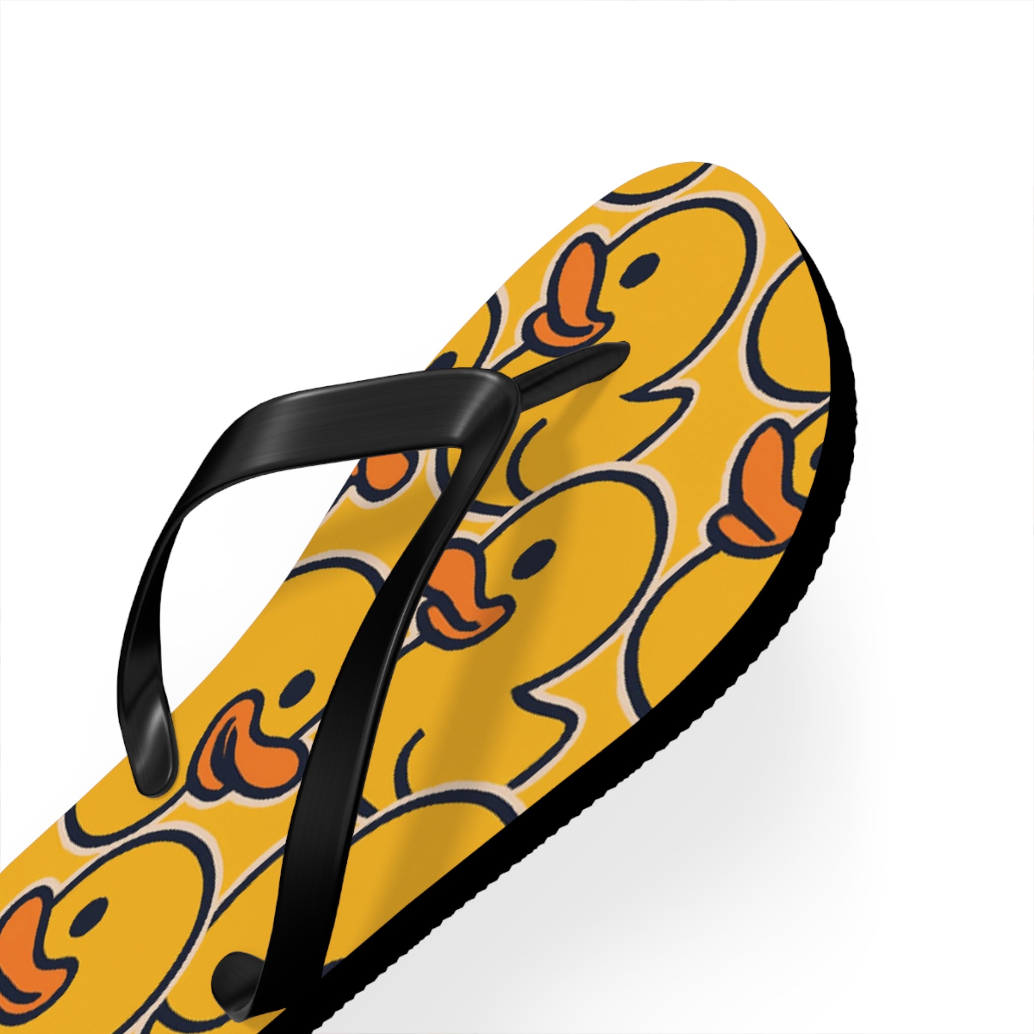 Rubber Duck Pattern Flip Flops – Cute Yellow Duck Beach Sandals