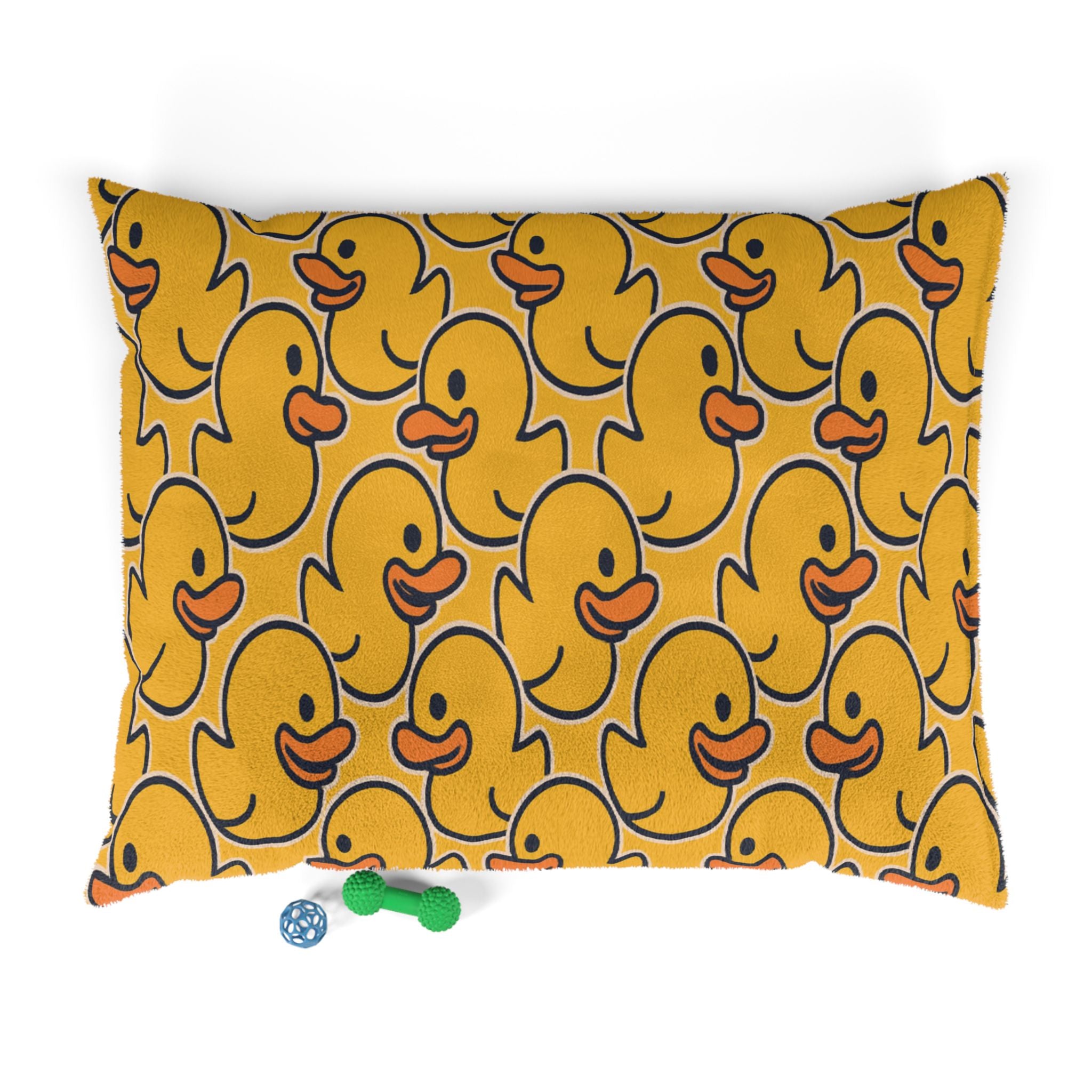 Rubber Duck Pattern Pet Bed — Cute Yellow Duck Dog & Cat Cushion
