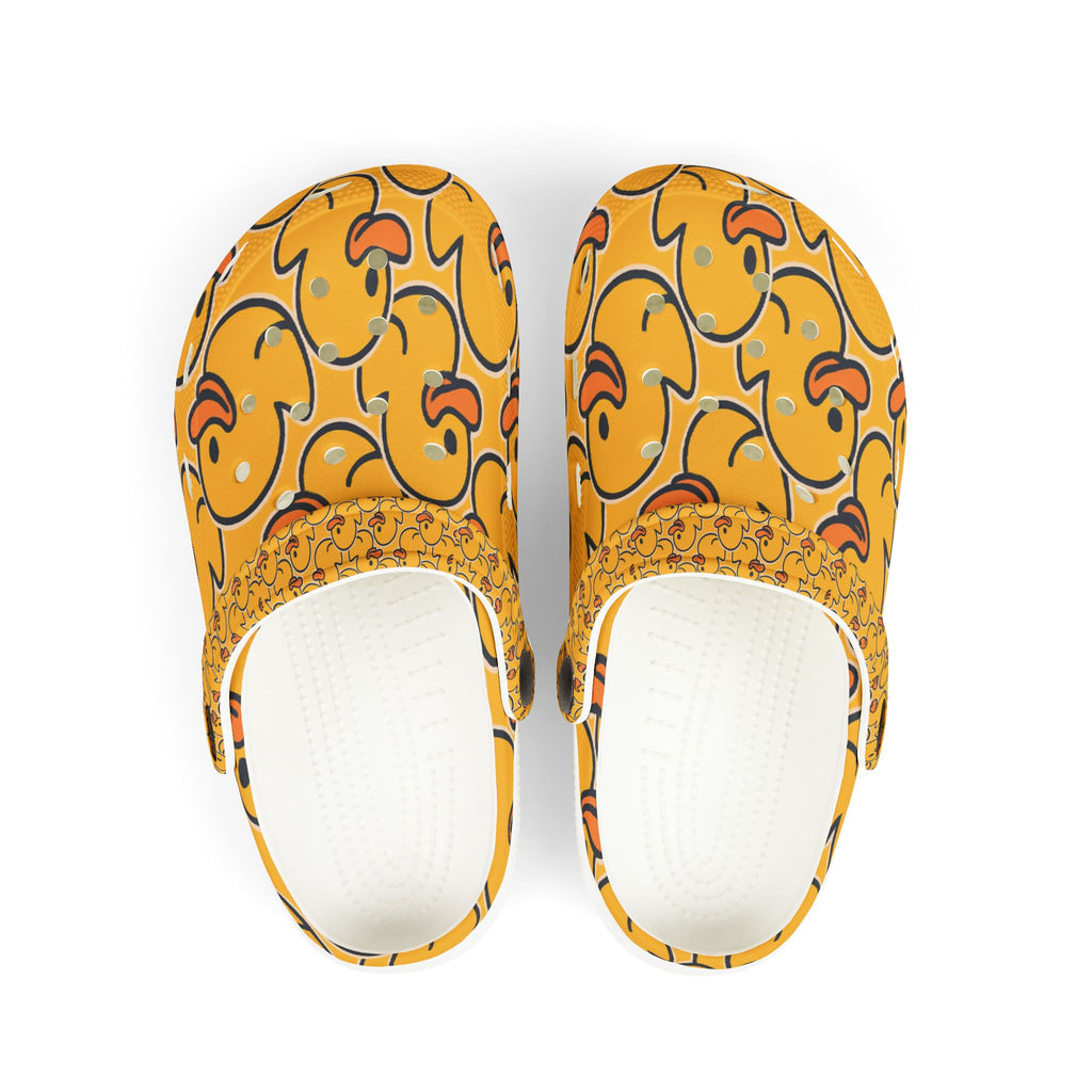 Kids Yellow Rubber Duck Pattern EVA Clogs — Waterproof Slip-On Shoes for Toddlers & Children