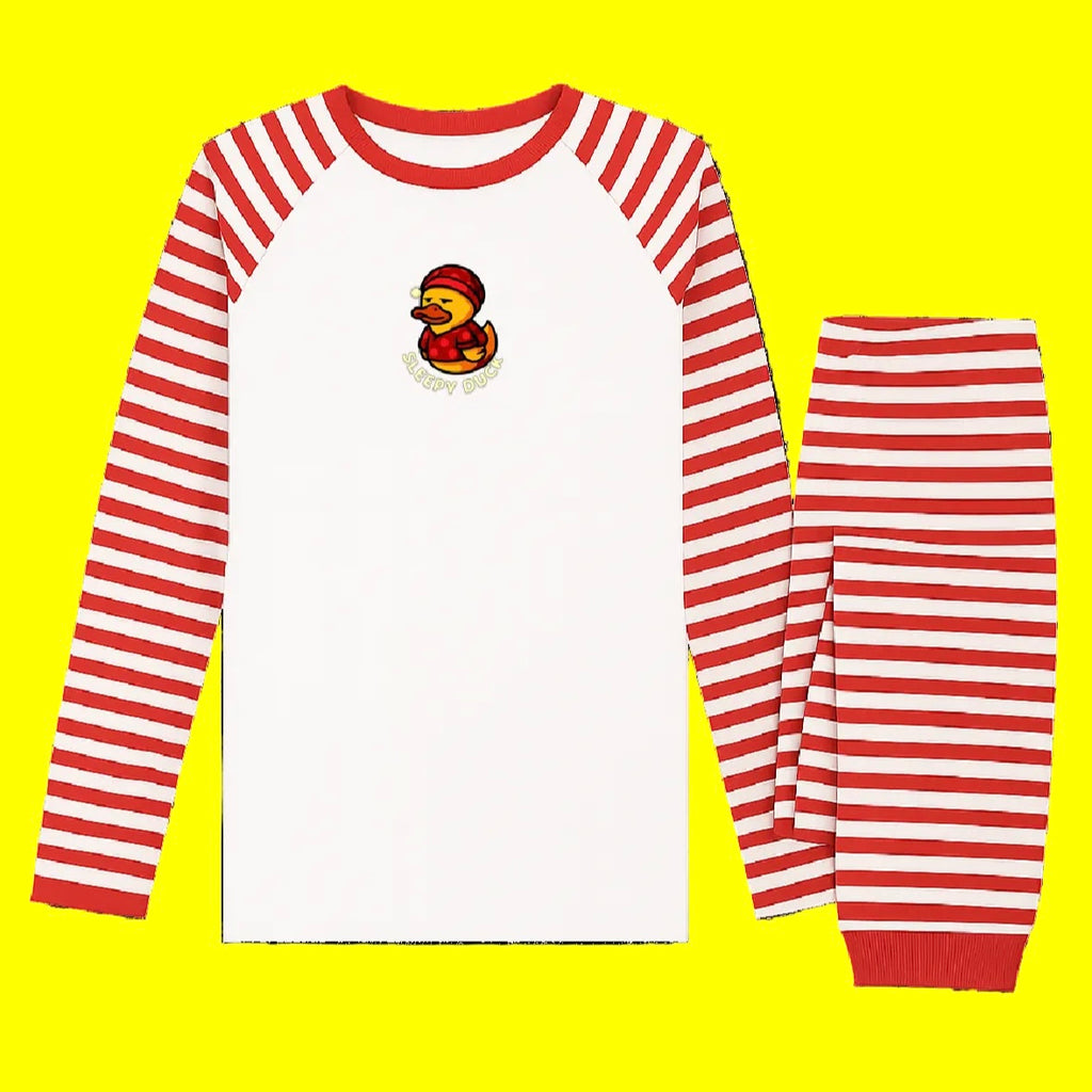 Duck PJs Set - Sleepy Duck fun design Pajamas - Duck Nation