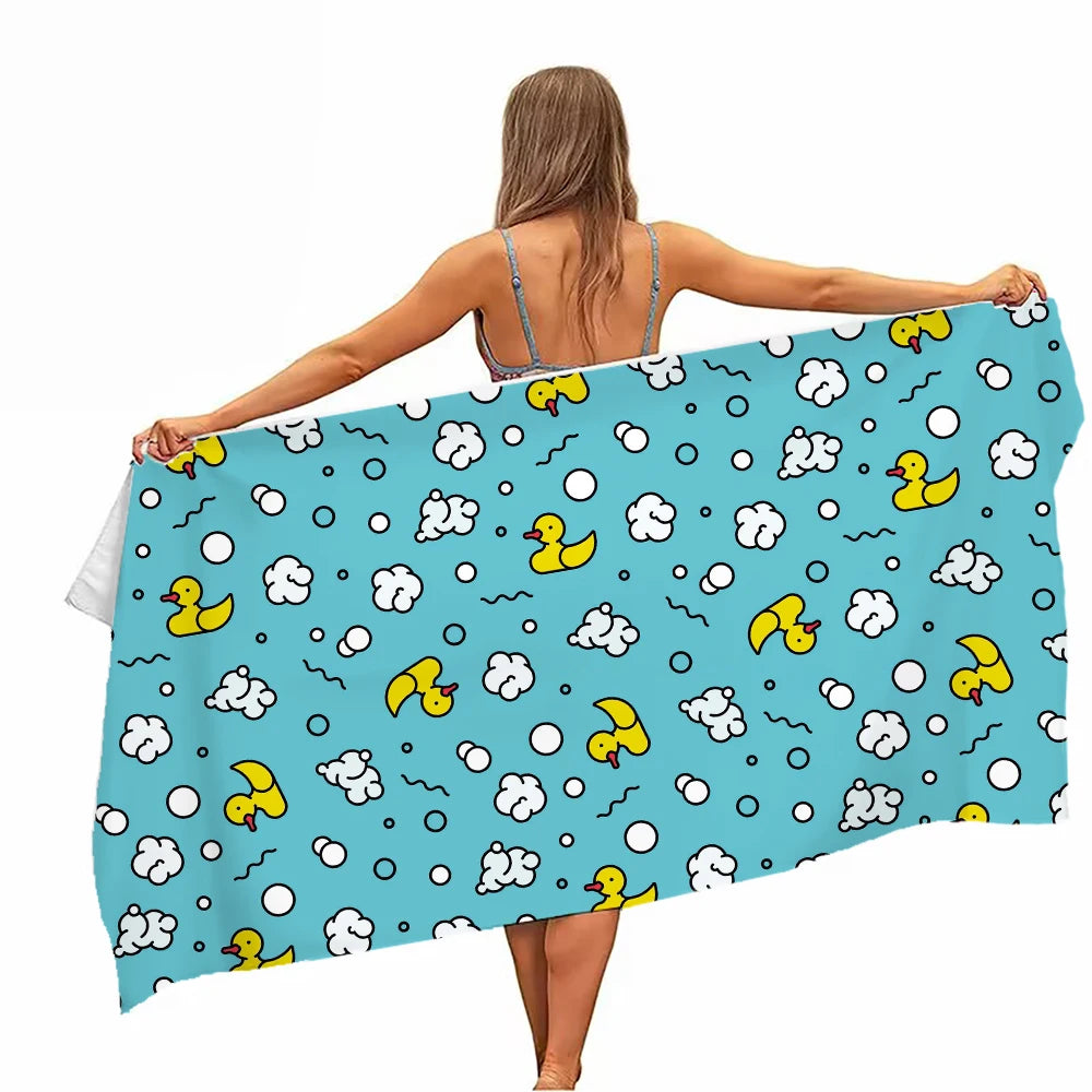 Microfibre Duck Beach Towel - Duck Nation