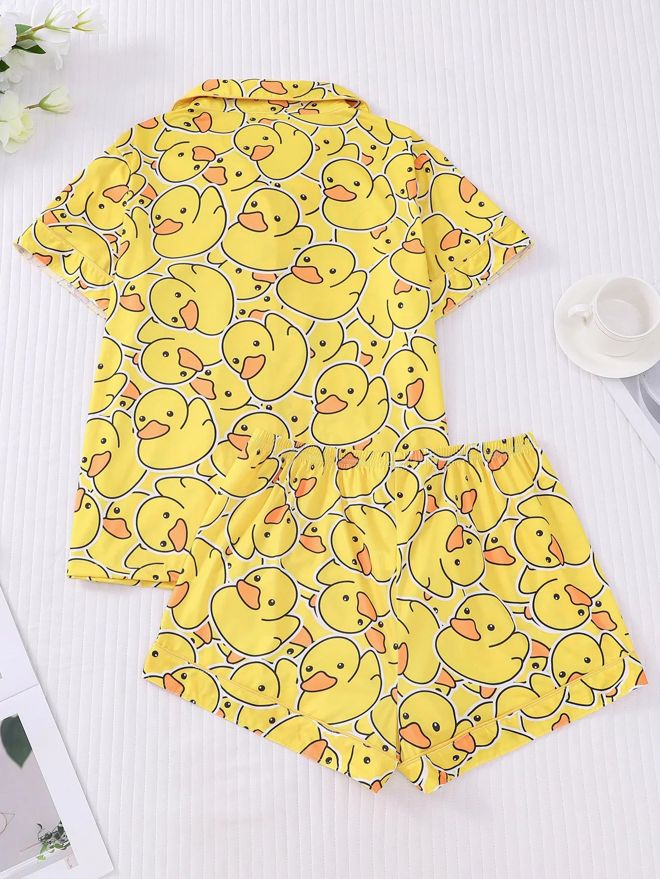 Women's Duck Print Pajamas 2pc PJ Set - Duck Nation