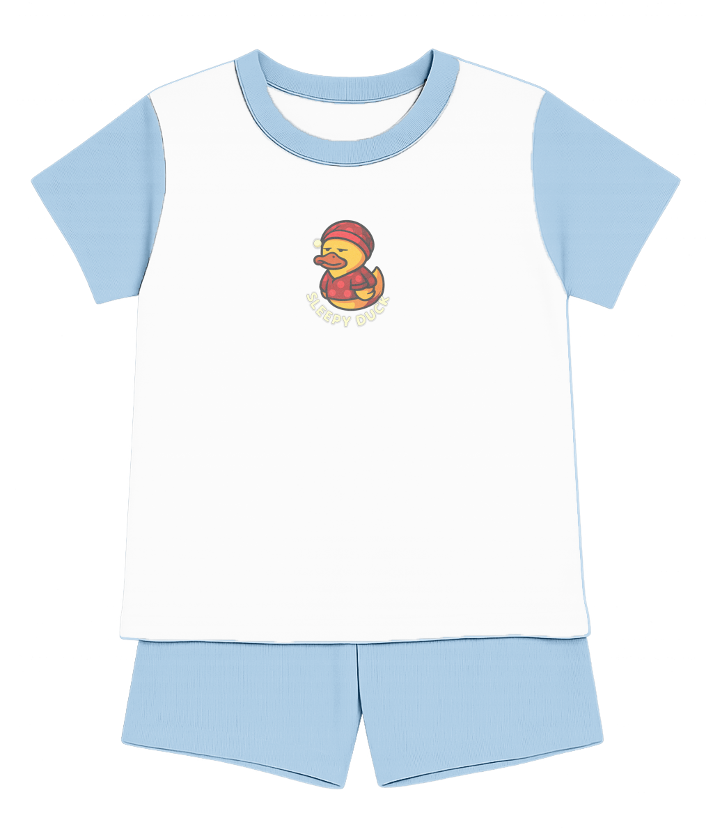 Sleepy Duck Coloured Pajama Set - Perfect Kids Pajamas Set for Cozy Nights - Duck Nation