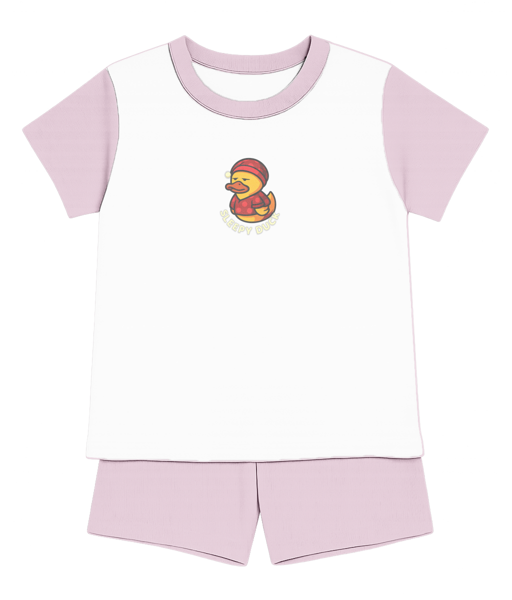 Sleepy Duck Coloured Pajama Set - Perfect Kids Pajamas Set for Cozy Nights - Duck Nation